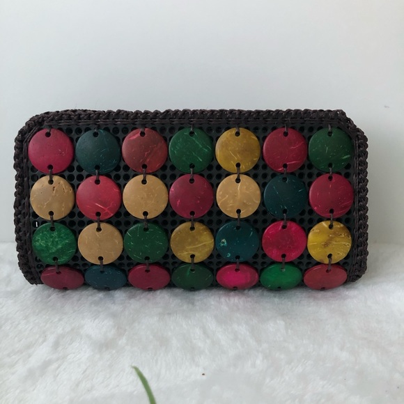Handbags - Pouch-Double Zip Pockets, Multi Colored